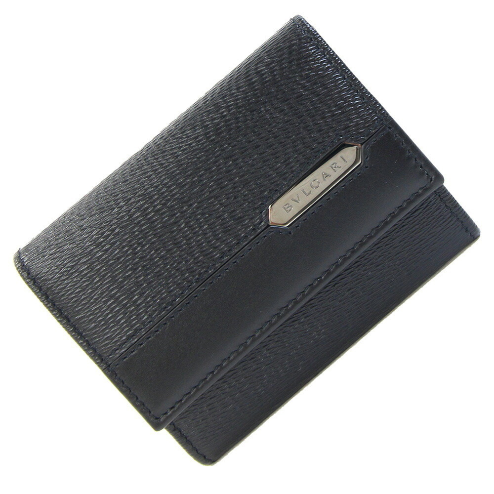 BVLGARI Serpenti Scaglie Man 282856 Black Leather Wallet/Coin Case - Business...
